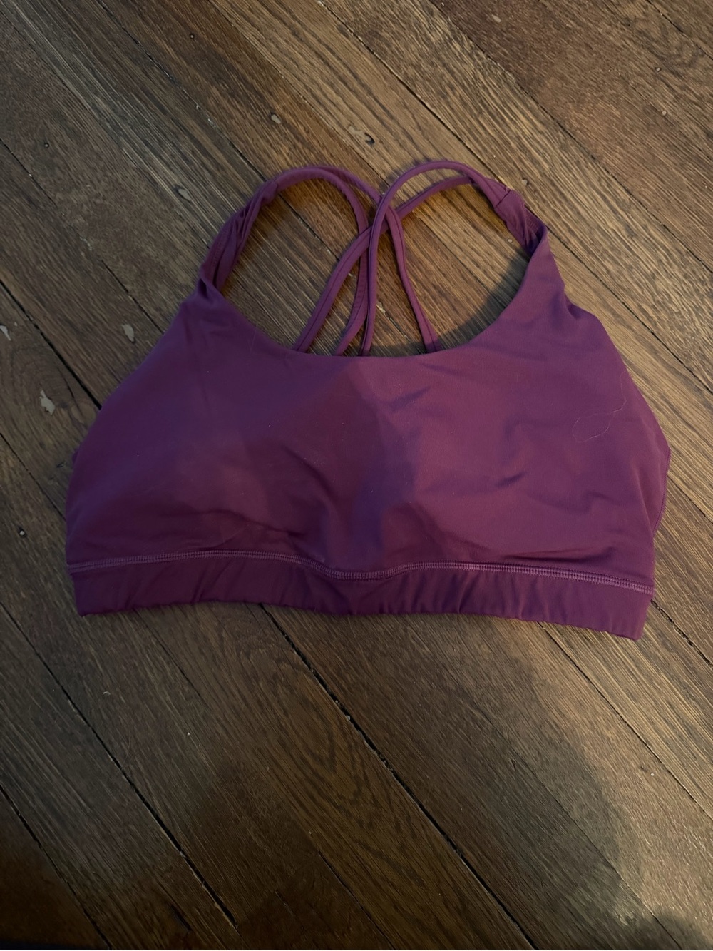 Women’s Purple Strappy Sports Bra - Comfortable Support